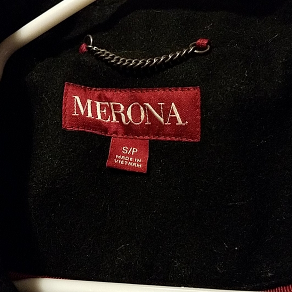 ⬇️Merona black double breasted coat - Picture 5 of 7